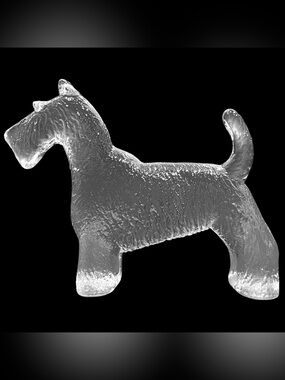 Vintage 1970s Kosta Boda Art Glass Scottish Terrier by Bertil Vallien Kennel